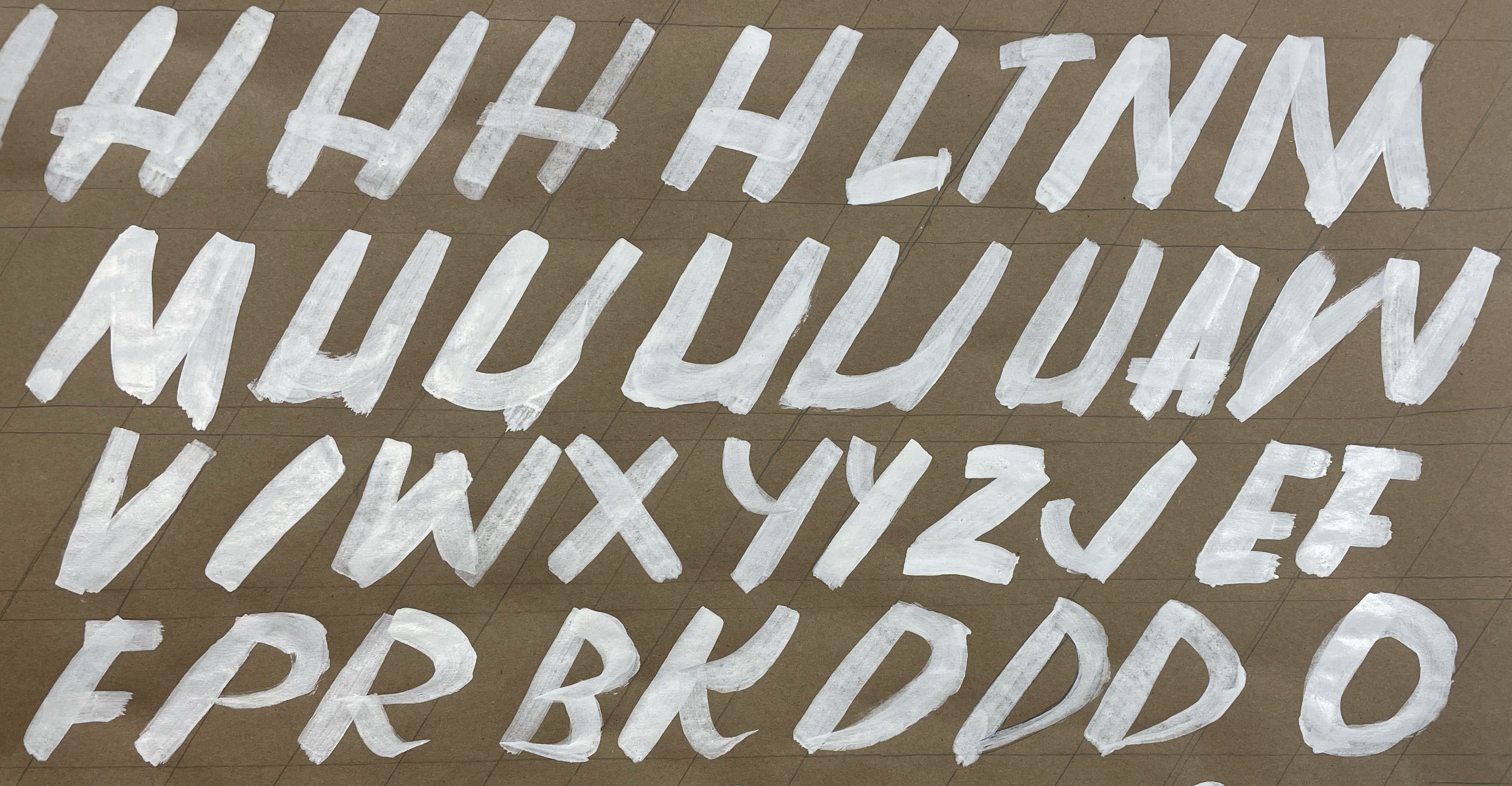 Typography: Brush Casual hand-lettered calligraphy with expressive brushwork